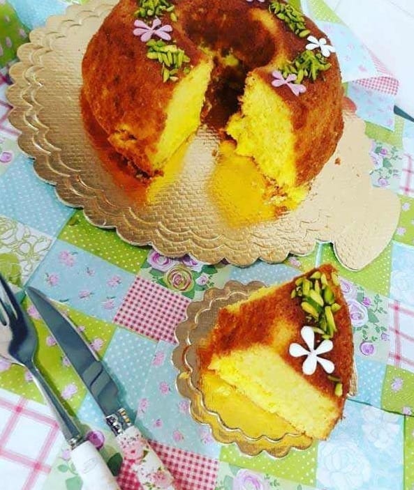 Yogurt Cake and Saffron Recipe,Yogurt Cake and Saffron,Yogurt,Eggs,Saffron mixed with water
