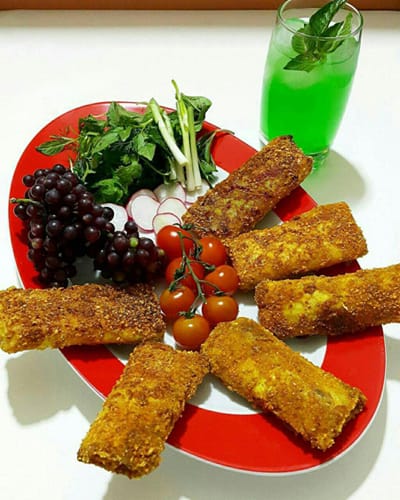 Morsel Fried Cheese Saffron Recipe,Morsel Fried Cheese,Yupka,White cheese,Walnuts,Eggs ,Saffron