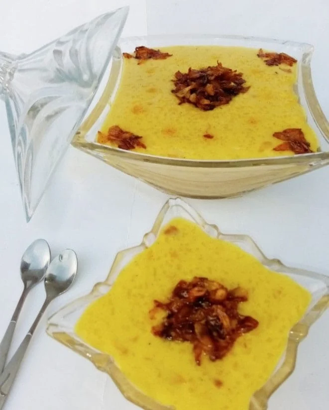 Recipe for cooking salted saffron rice milk dessert, rice milk, saffron rice milk, cooking with Iranian saffron, Iranian saffron,