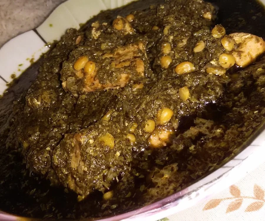 Delicious recipe of Qormeh sabzi Damghani stew with saffron , Qormeh sabzi Damghani stew with saffron, Qormeh sabzi Damghani stew, local food, how to prepare Qormeh sabzi Damghani stew with saffron, tips for cooking Qormeh sabzi Damghani stew with saffron, how to prepare different types of local stew, cooking training with saffron