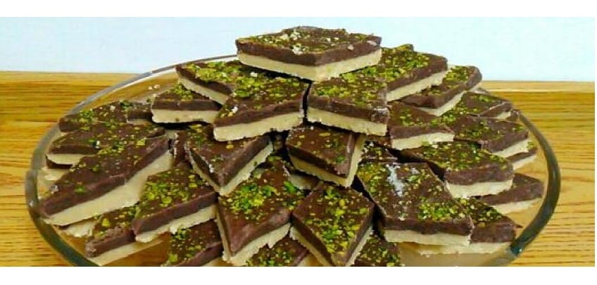 recipe for cooking layered halva with Iranian saffron, Layered halva with Iranian saffron, Layered halva, Local food, How to prepare layered halva with Iranian saffron, Tips for cooking layered halva with Iranian saffron, How to prepare different types of halva, Cooking training with saffron