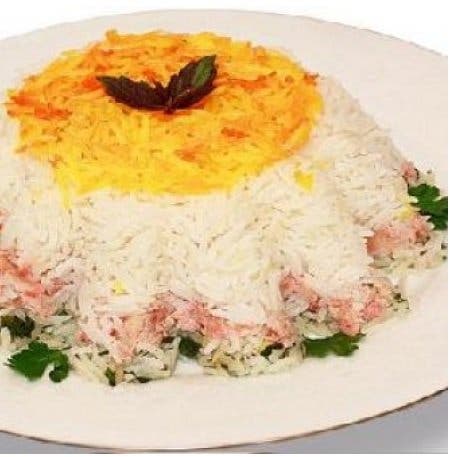 recipe for cooking molded fish rice with Iranian saffron, Rice fish mold with Iranian saffron, Rice fish mold, Rice fish mold with saffron, Local food with Iranian saffron, How to prepare rice rice mold with Iranian saffron, Tips for cooking rice rice mold with Iranian saffron, How to prepare different types of rice with fish, Cooking lessons with saffron