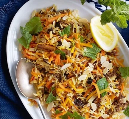 recipe for cooking rice with mutton and saffron, Rice with mutton with Iranian saffron, Rice with mutton, Rice with mutton with saffron, Local food, How to prepare rice with mutton with Iranian saffron, Tips for cooking rice with mutton with Iranian saffron, Cooking training