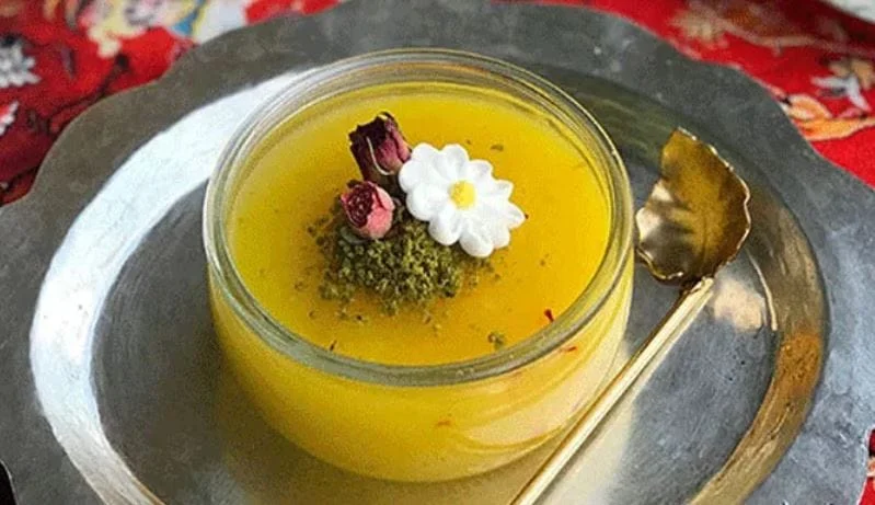 Saffron Rice Flour Halva