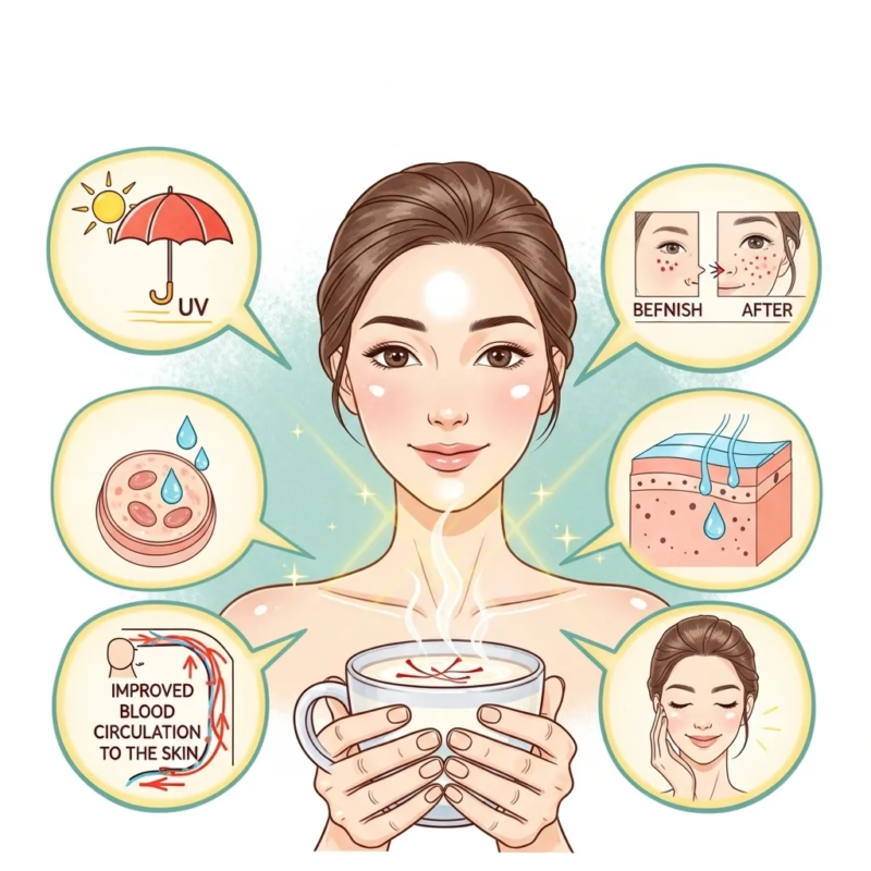 Saffron milk benefits for skin