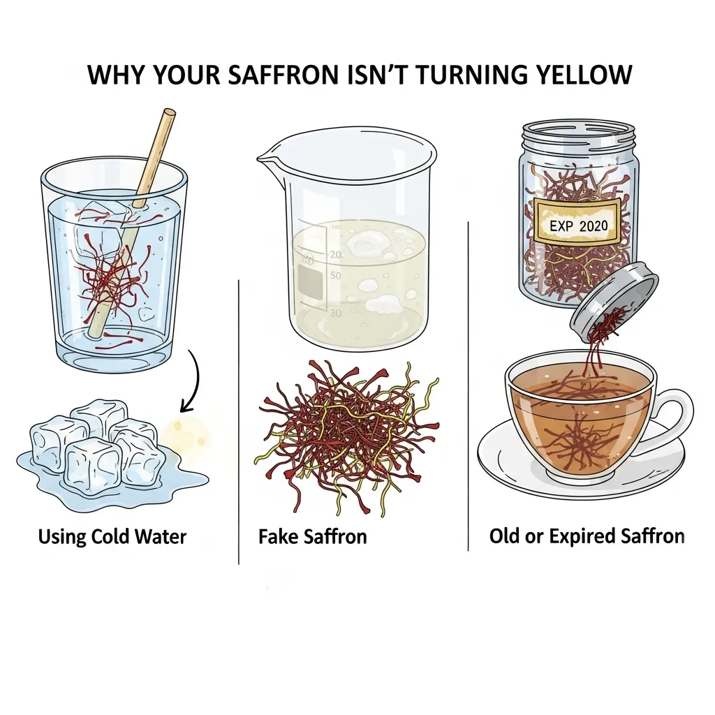 Saffron color issues