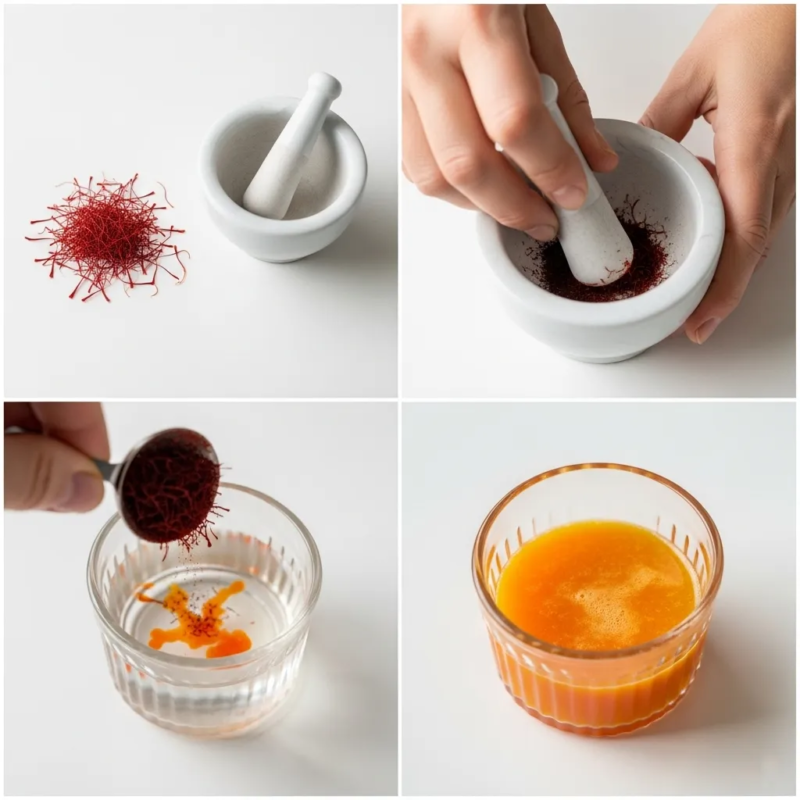 Preparing saffron