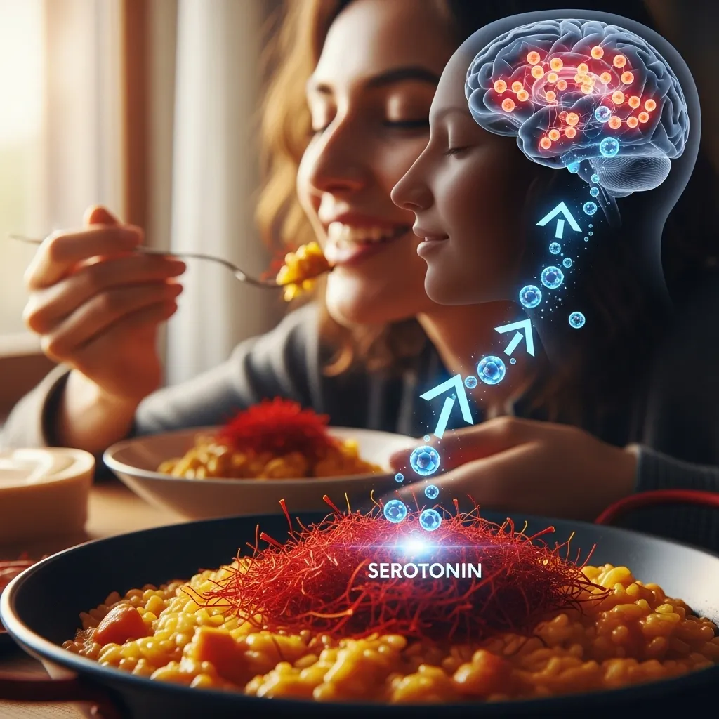 Saffron and serotonin levels