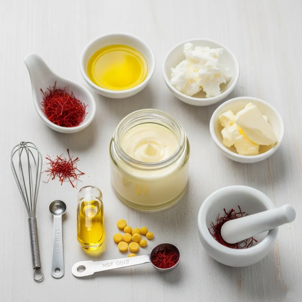 Making saffron face cream at home
