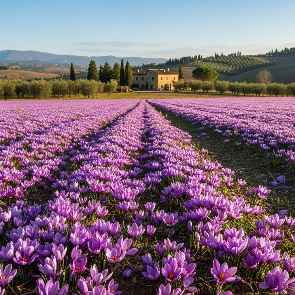 Saffron cultivation in Italy