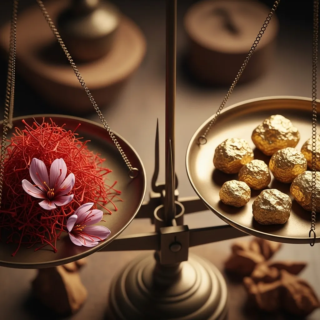 Saffron price vs gold