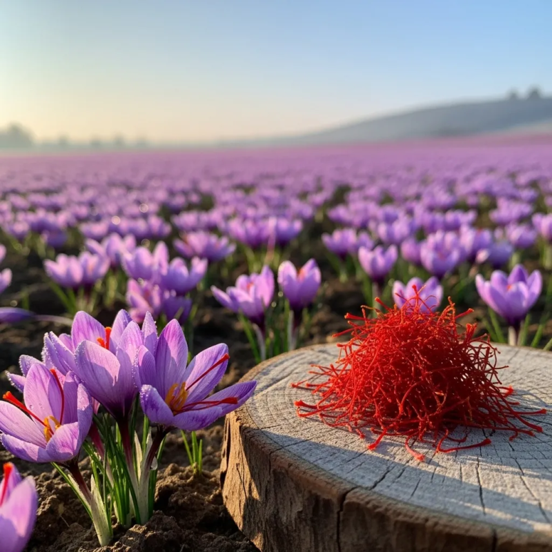 Number of flowers for 1kg saffron