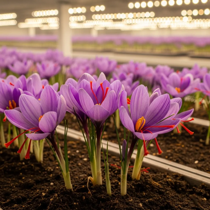 Growing saffron indoors