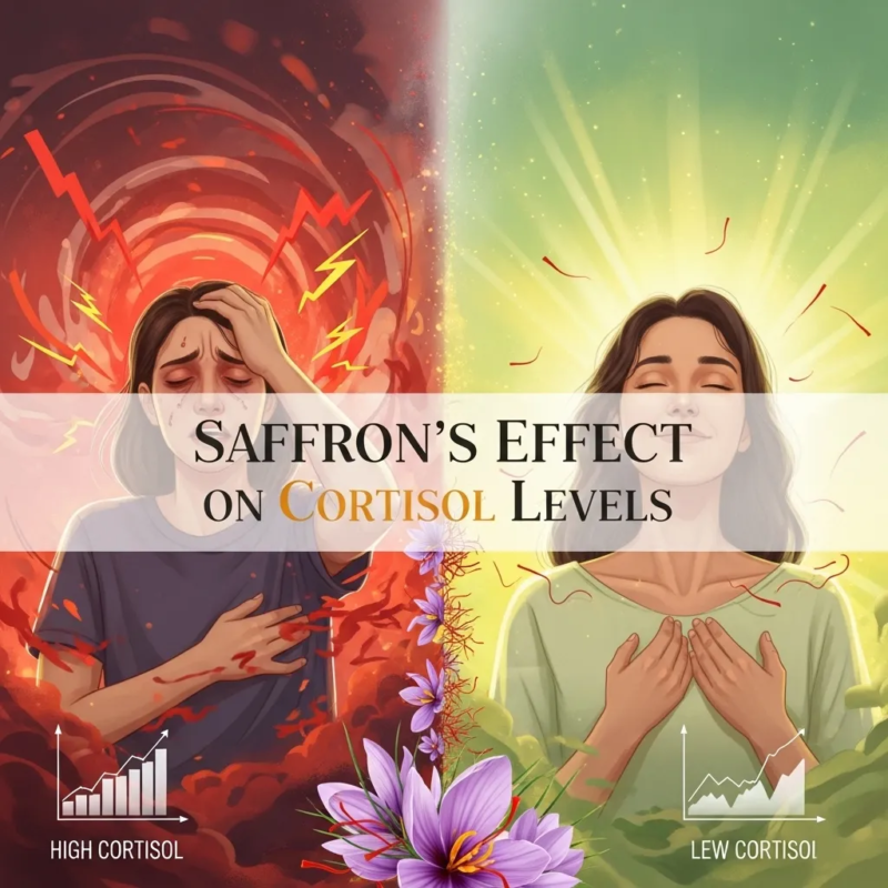 Saffron and cortisol levels