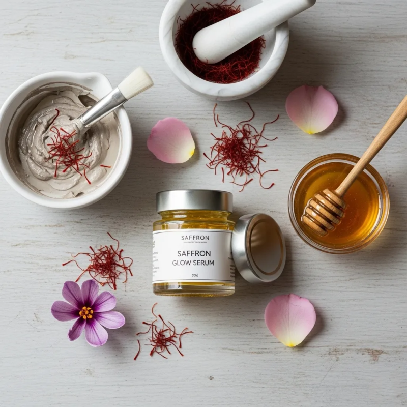 Using saffron for beauty