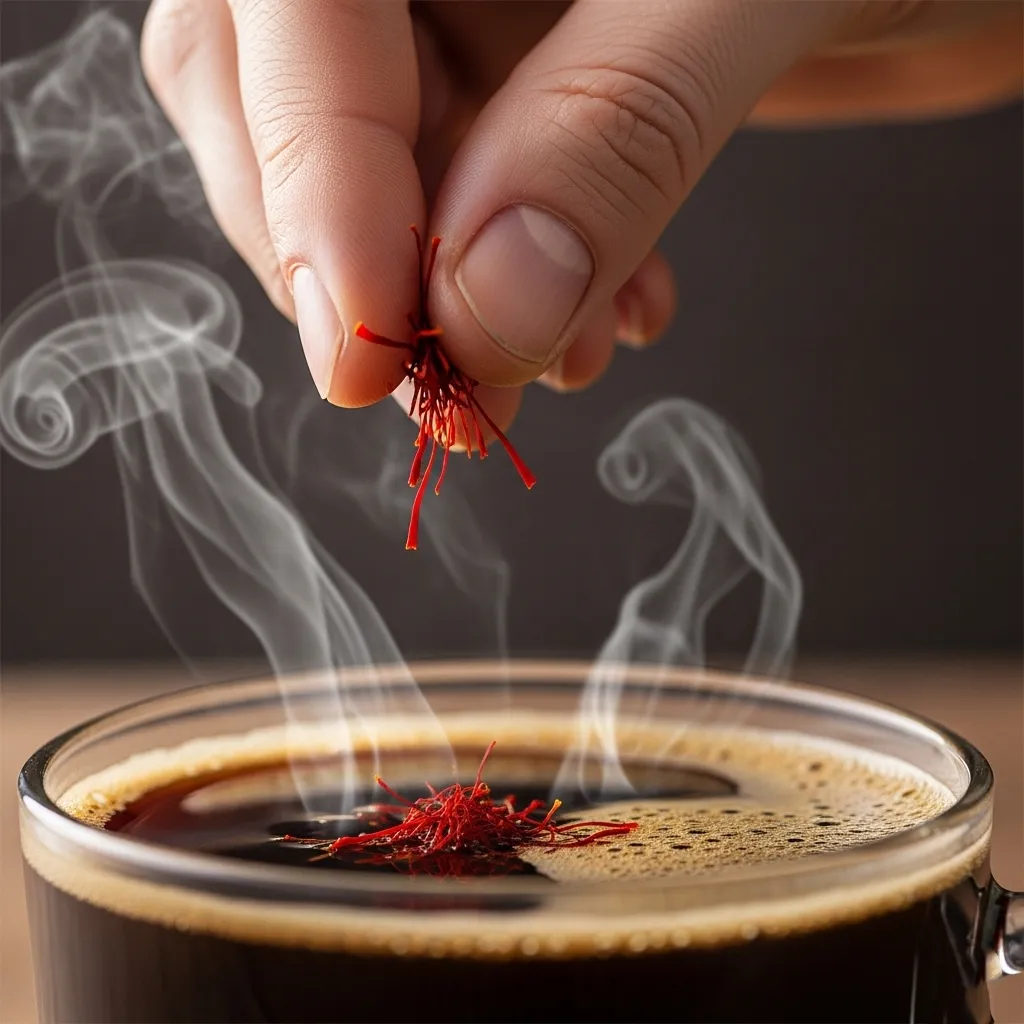 Saffron coffee infusion