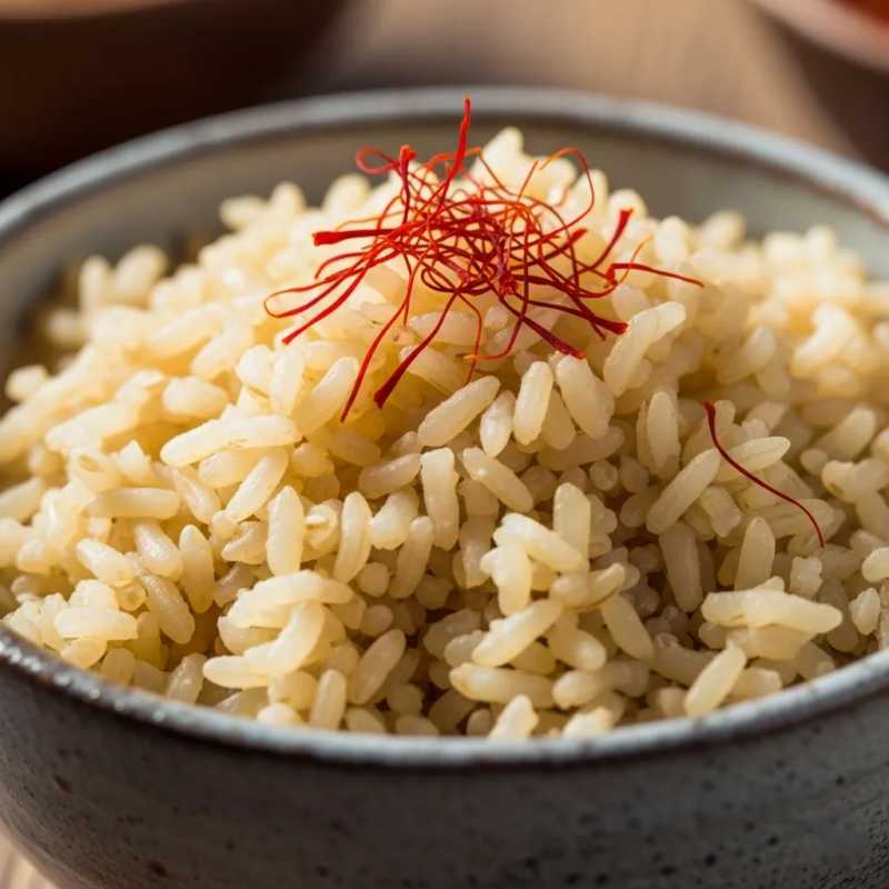 Saffron brown rice recipe