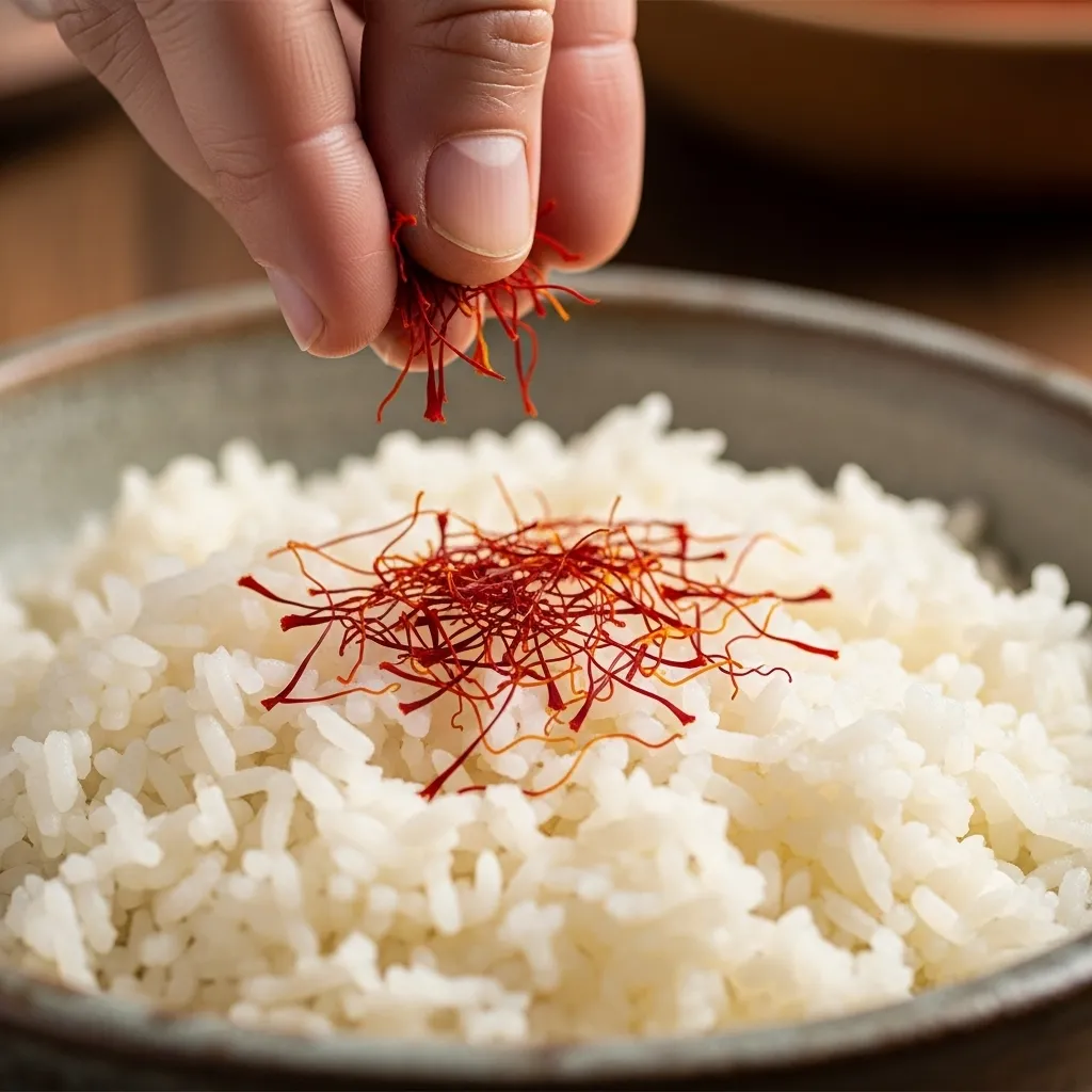 Saffron usage in rice dishes