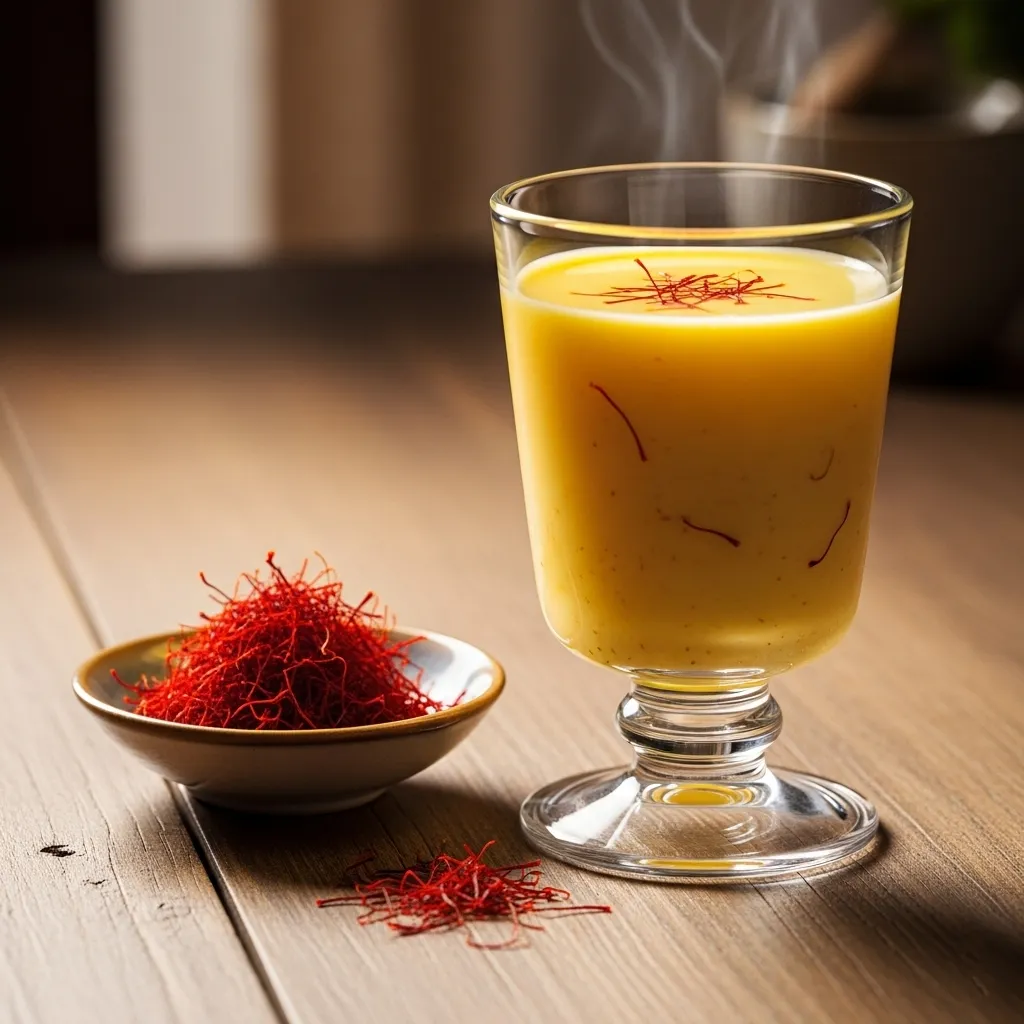 Saffron in milk timing