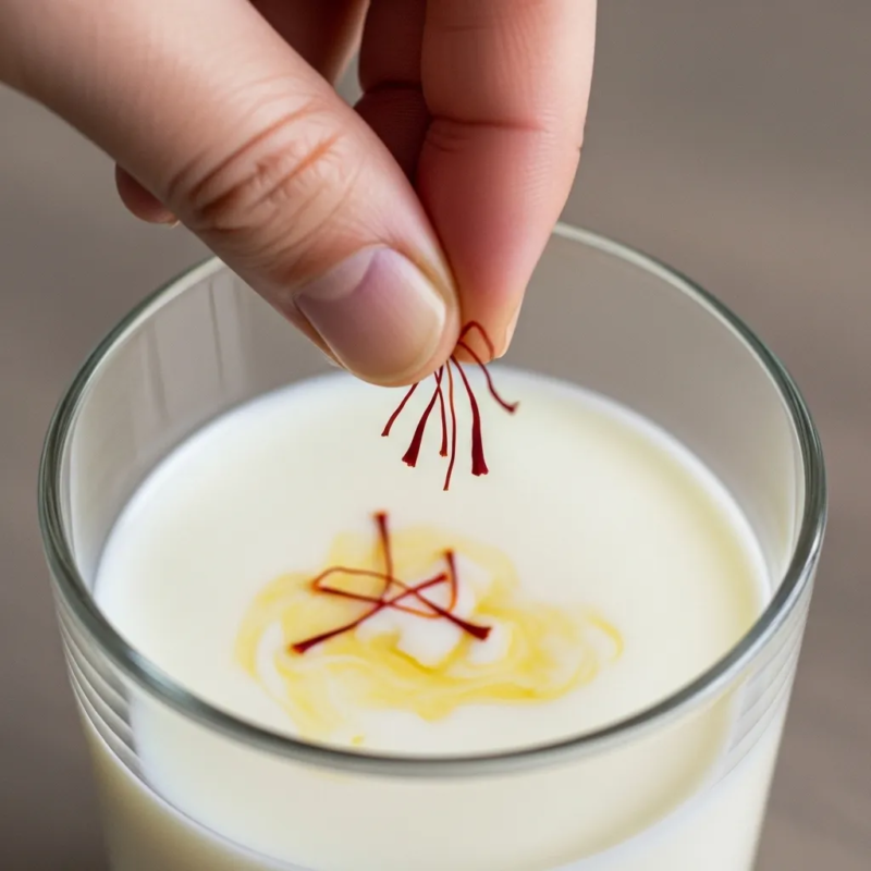 Saffron strands for milk