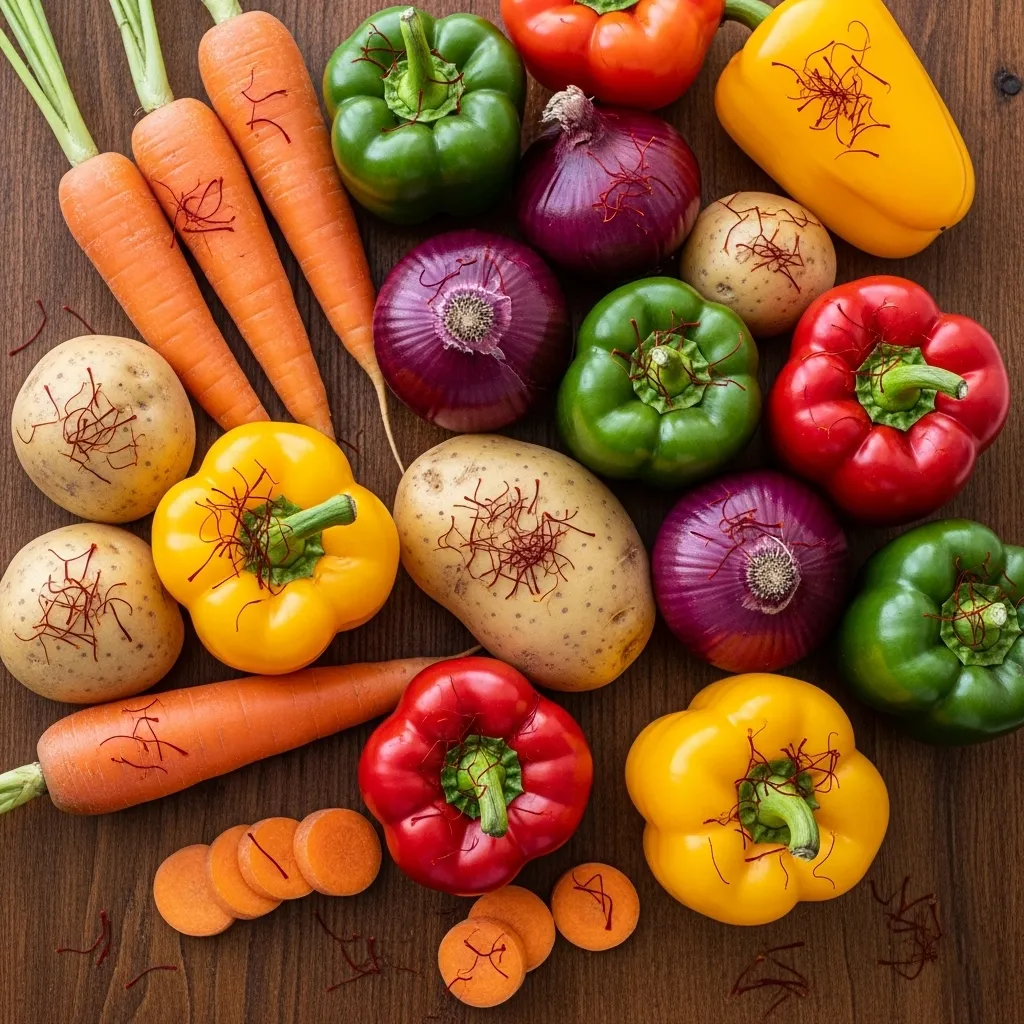 vegetables cooked with saffron