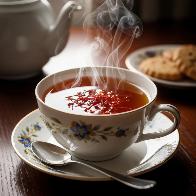saffron in hot tea