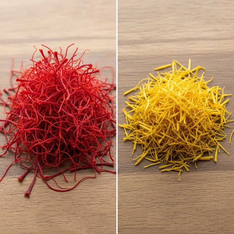 red vs yellow saffron
