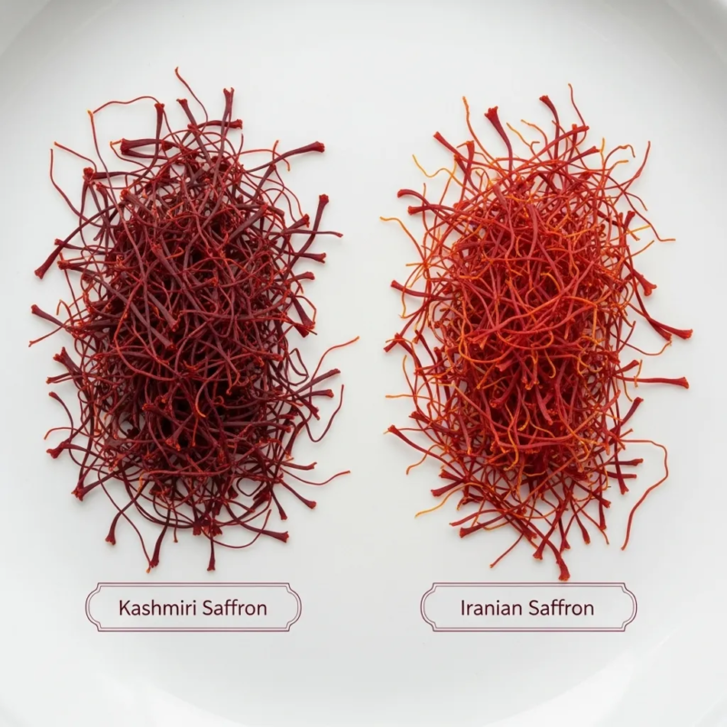 Kashmiri vs Iranian saffron