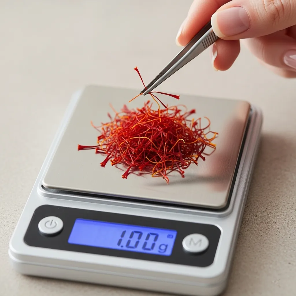 How many saffron are in 1 g?