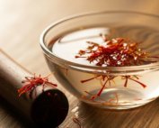 soaking saffron for cooking
