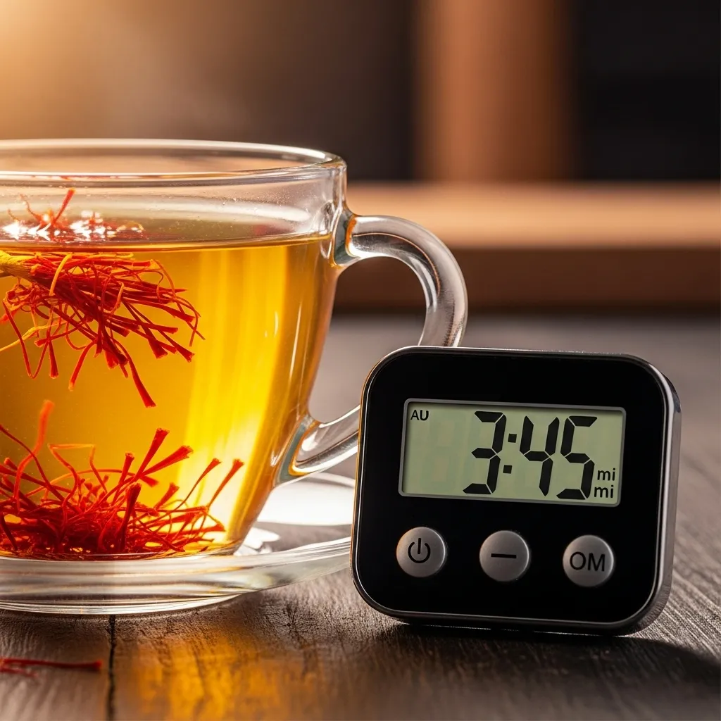 How long to boil saffron for tea?