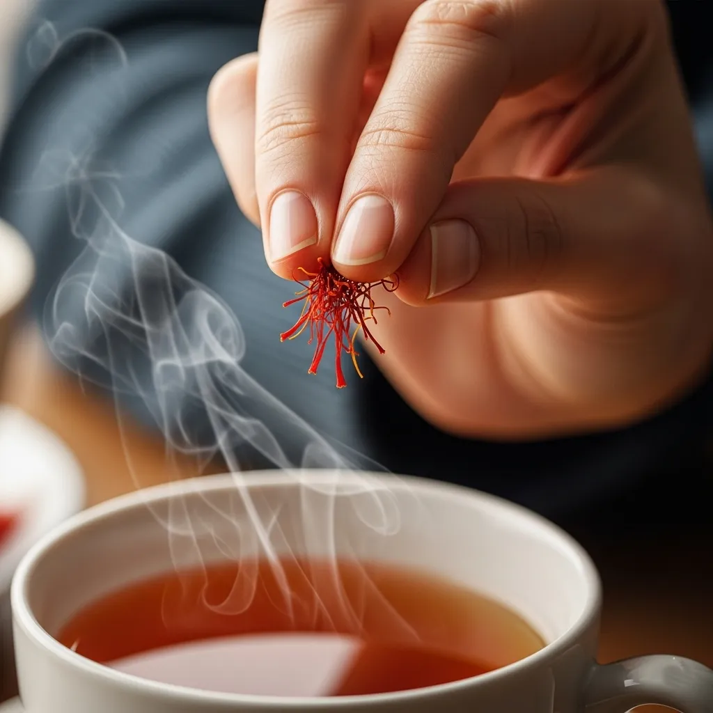 How much saffron should I put in my tea?