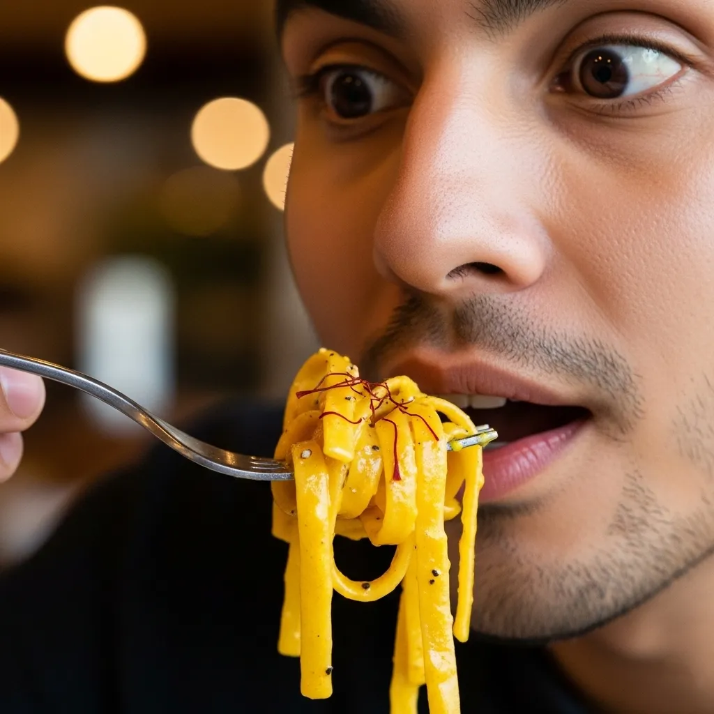saffron flavor in pasta
