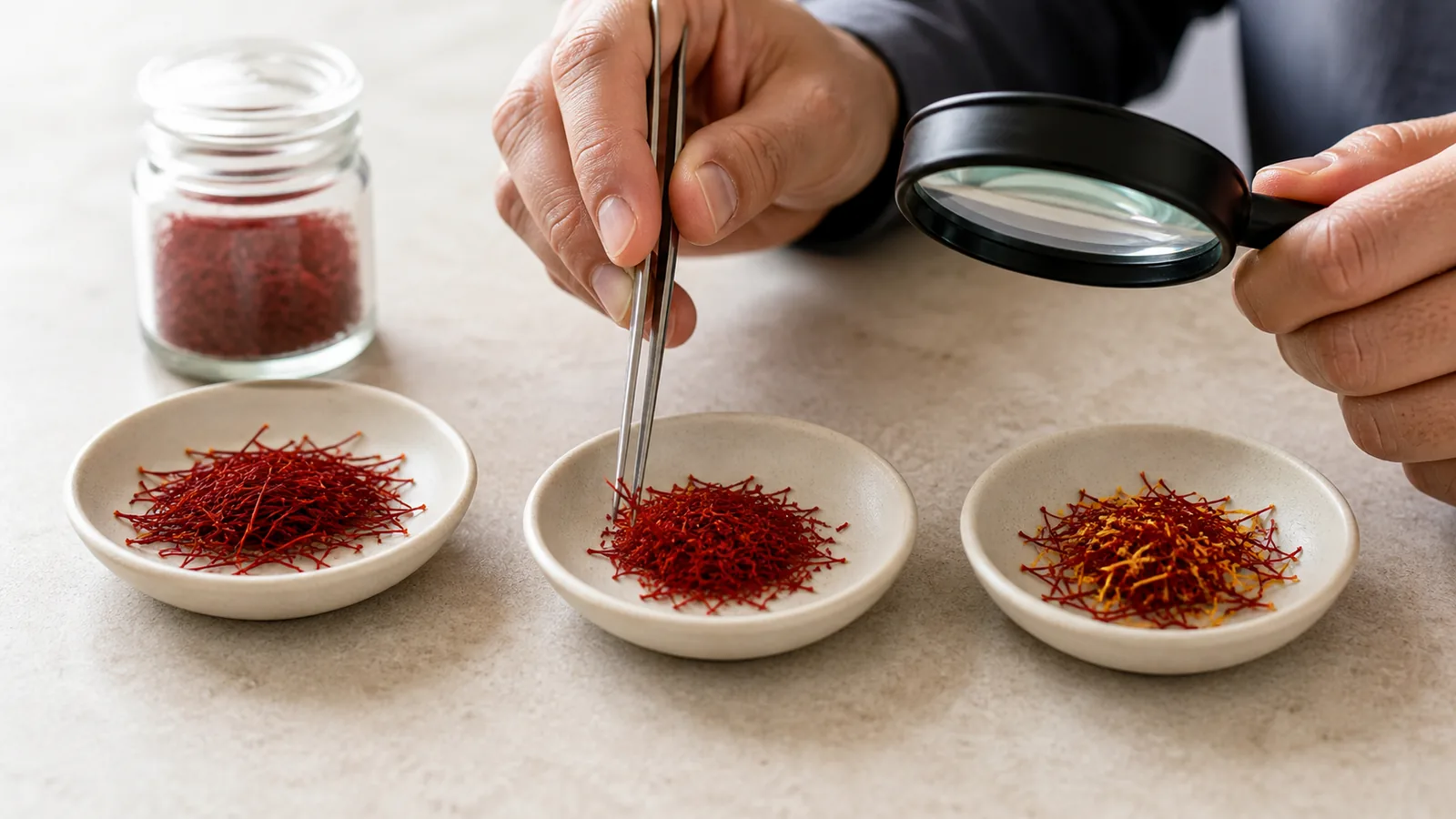Long red, cut red and red-and-style saffron forms compared