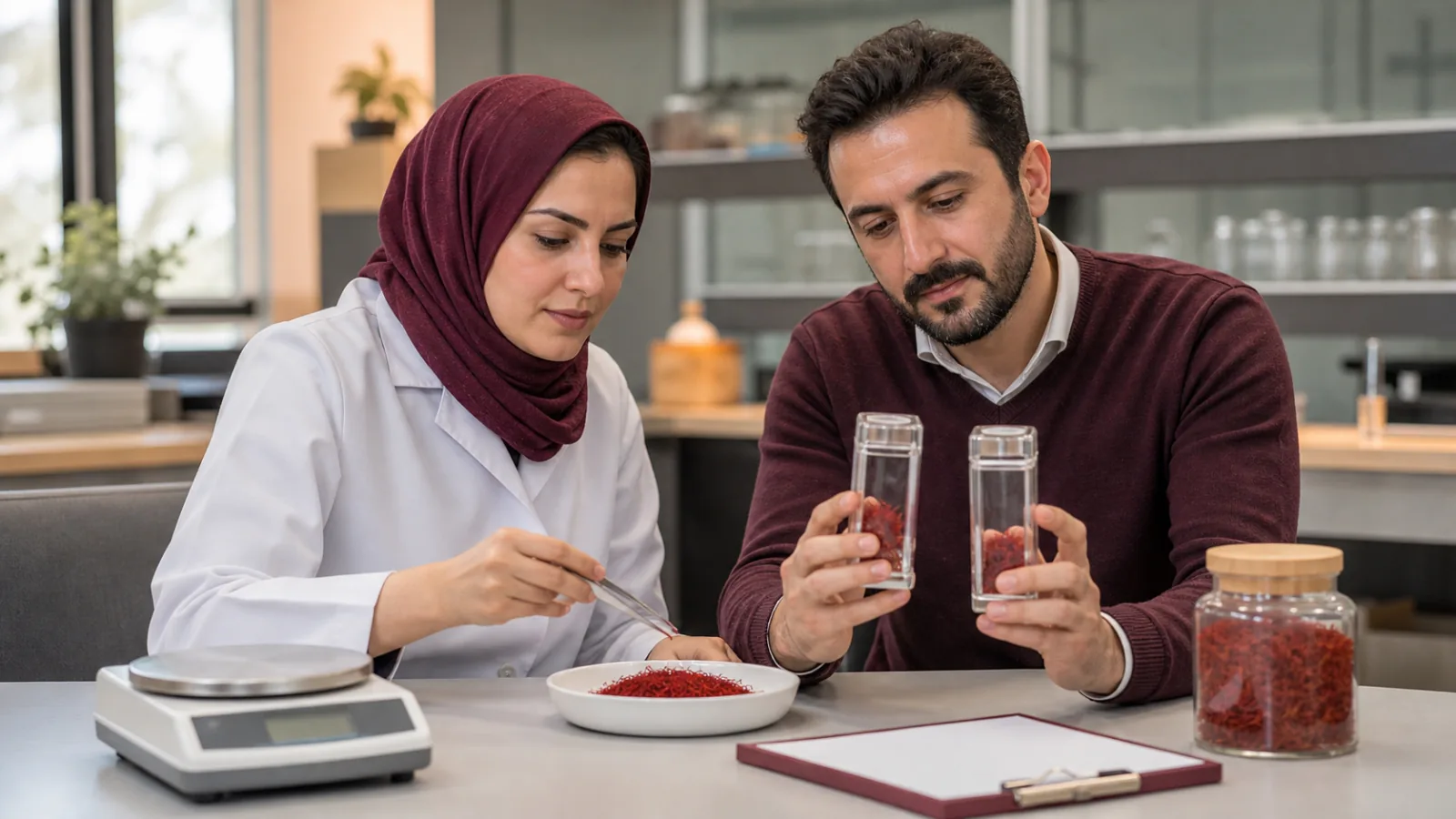 South Khorasan specialists developing a tested saffron product