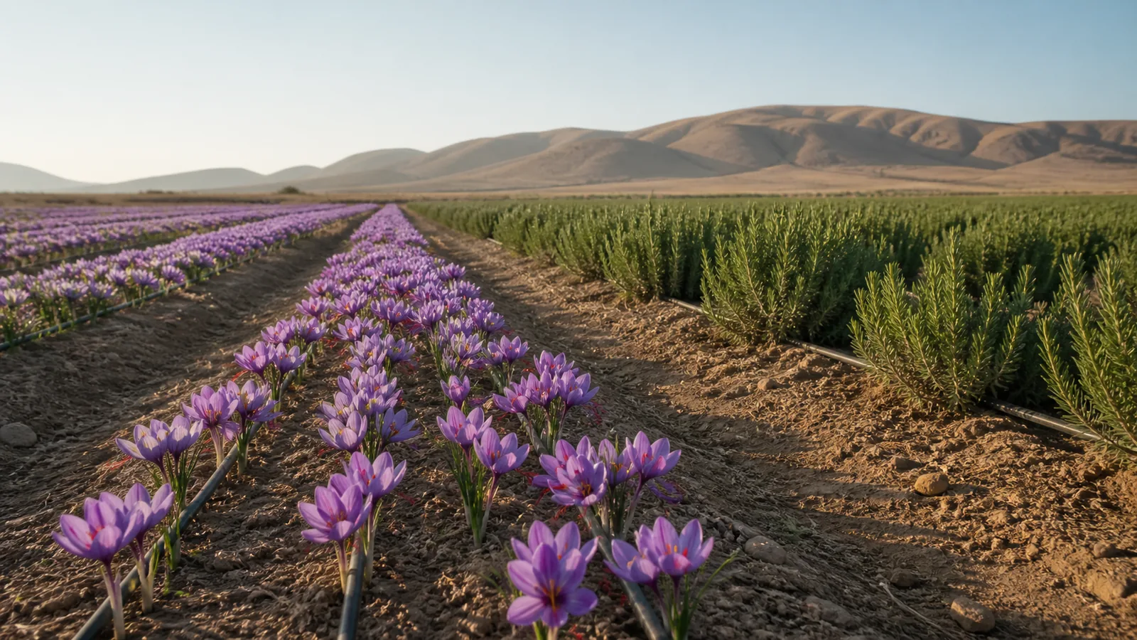 Saffron and medicinal herb cultivation in the dry agricultural landscape of Isfahan