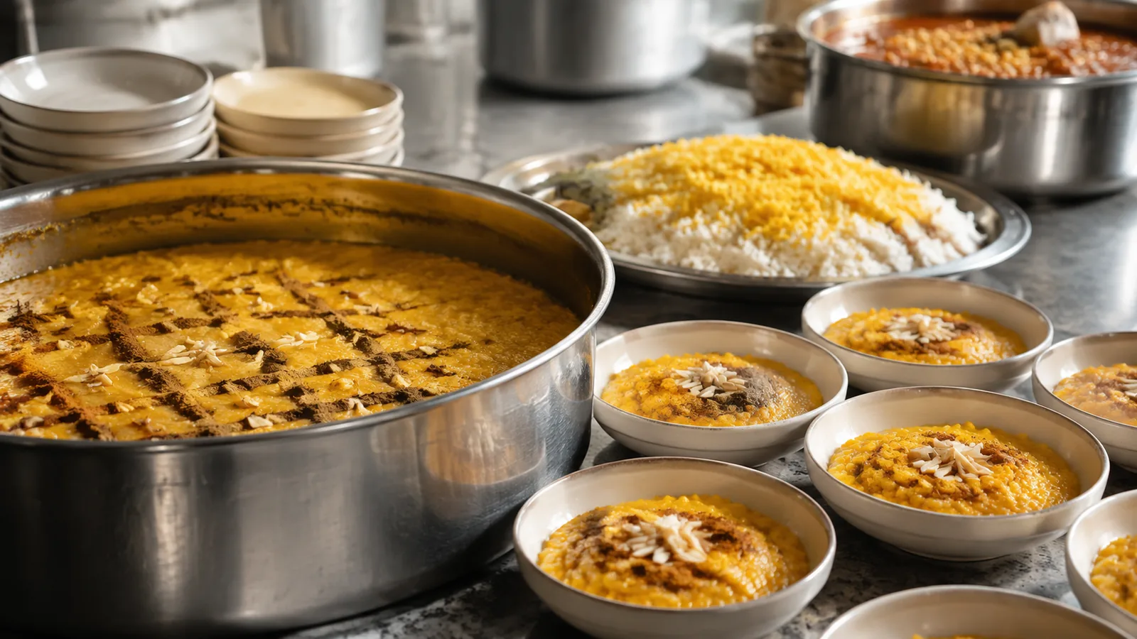 Saffron for Persian dishes served as nazri sholeh zard and rice