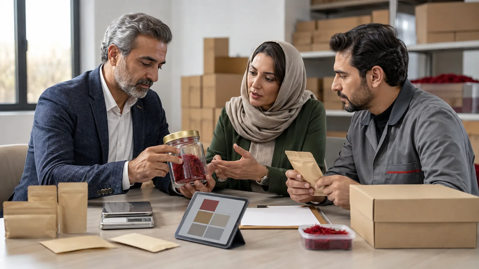 Iranian saffron professionals planning packaging and export readiness