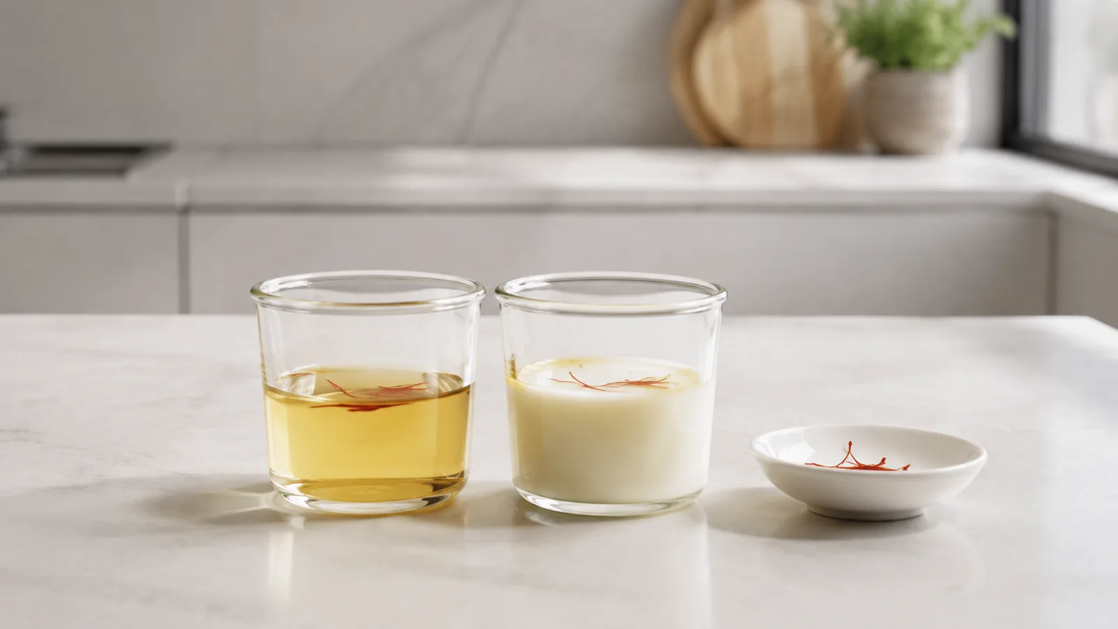 Do you soak saffron in milk or water?